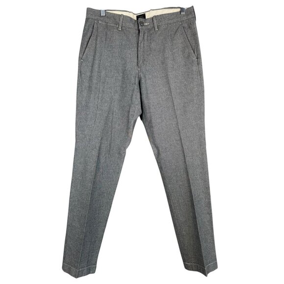 J.Crew 770 Men’s 31x32(31) Gray Chambray Straight Fit Stretch Chino Casual Pant - Picture 1 of 14